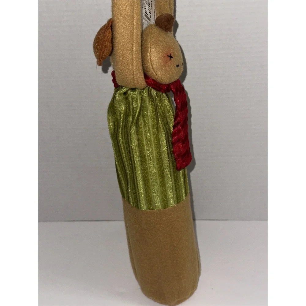 Primeware Blitz Reindeer Wine Sock Plush Bottle Cover Carry Me Handle NWT
